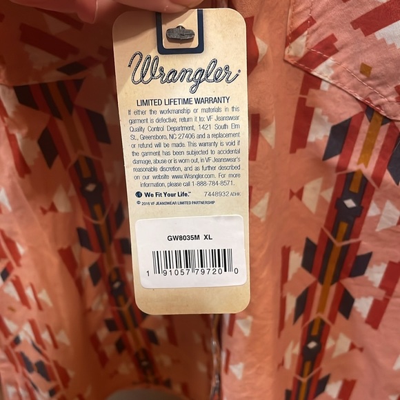 Wrangler retro vibe XL kids pearl snap - Picture 2 of 5